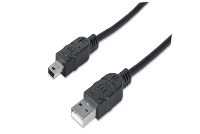 Cable Manhattan USB a-mini b v2.0 1.8 Negro