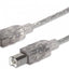 Cable Manhattan USB a-b v2.0 3.0m plata