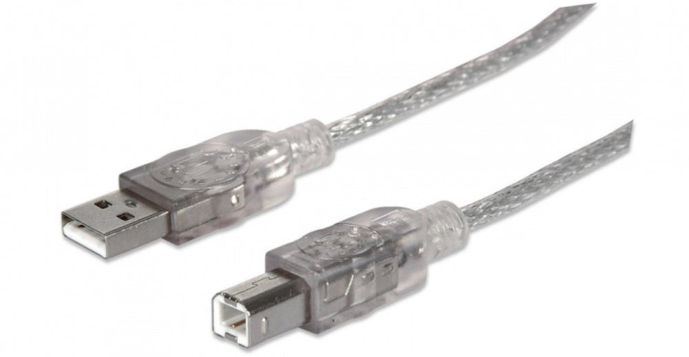 Cable Manhattan USB a-b v2.0 3.0m plata