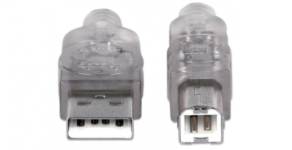 Cable Manhattan USB a-b v2.0 3.0m plata