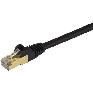 CABLE DE RED ETHERNET CAT6A CABL BLINDADO STP DE 2.1M NEGRO .