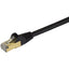 CABLE DE RED ETHERNET CAT6A CABL BLINDADO STP DE 2.1M NEGRO .