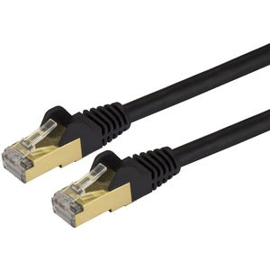 CABLE DE RED ETHERNET CAT6A CABL BLINDADO STP DE 2.1M NEGRO .