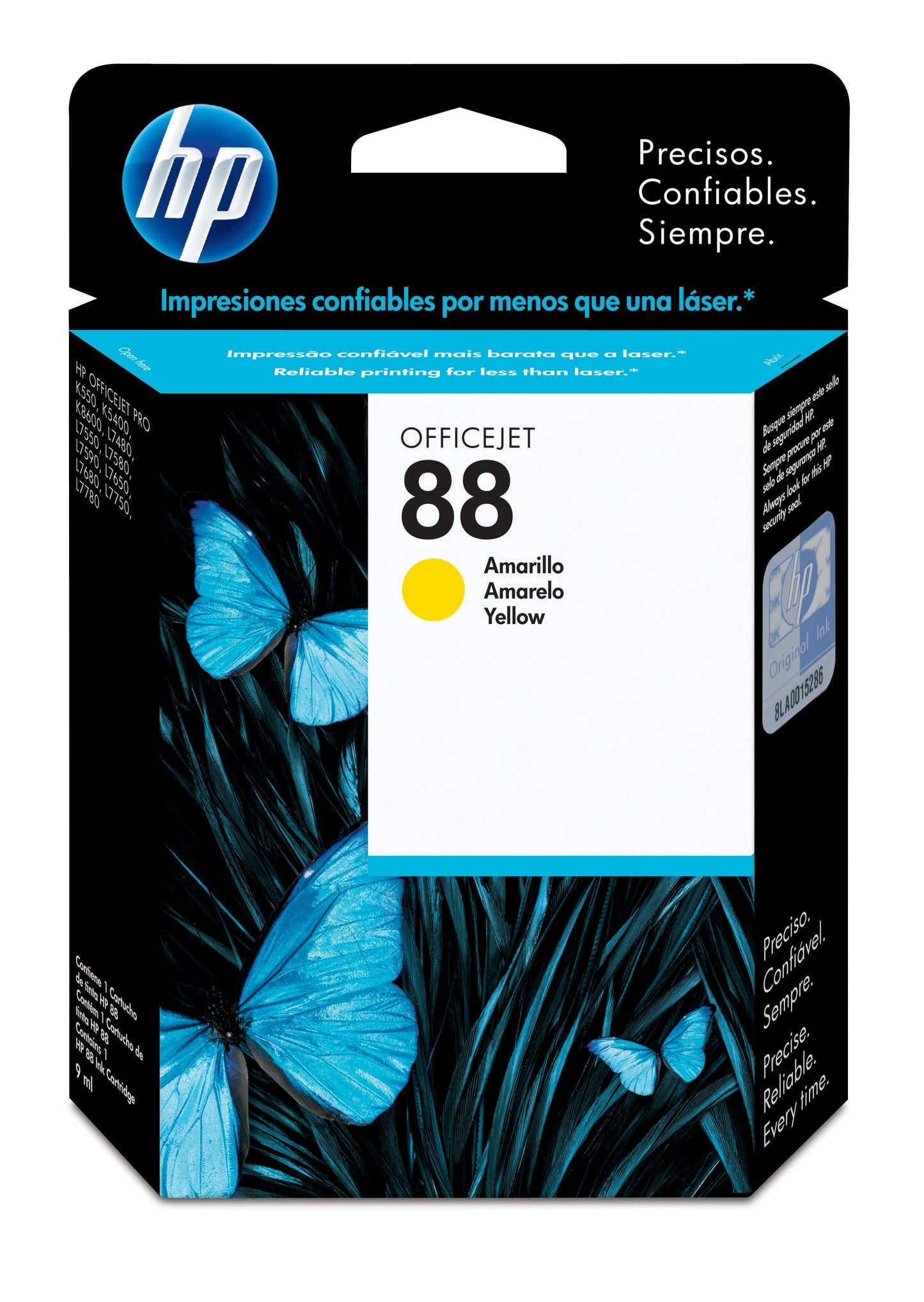 C9388AL Cartucho de tinta HP 88 Amarillo Original - Fecha de empaque 2017