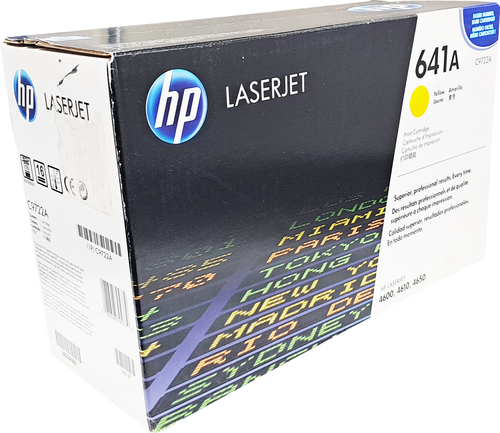 C9722A Tóner HP Laserjet 641A, Amarillo Original (ÚLTIMAS TRES PIEZAS)
