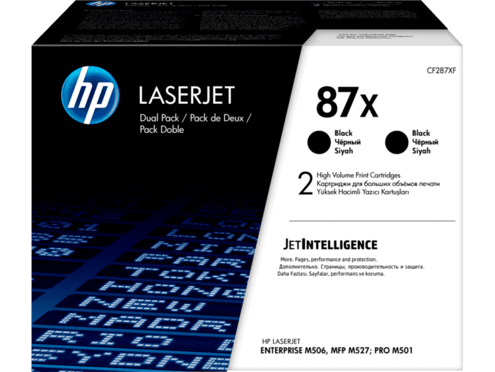 CF287XD Paquete de 2 cartuchos originales de tóner de alta capacidad HP LaserJet 87X negro 36,000 páginas ideal para empresas u oficinas