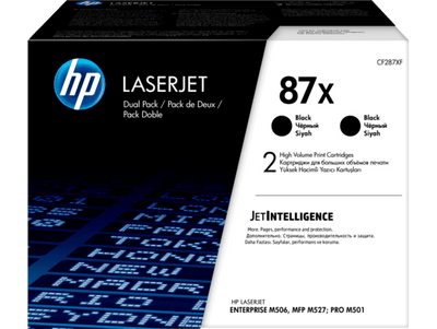 CF287XD Paquete de 2 cartuchos originales de tóner de alta capacidad HP LaserJet 87X negro 36,000 páginas ideal para empresas u oficinas