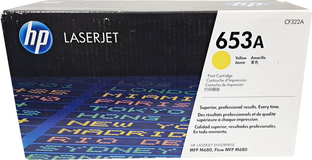 CF322A Tóner HP Laserjet 653A, Amarillo Original (ÚLTIMAS SIETE PIEZAS)