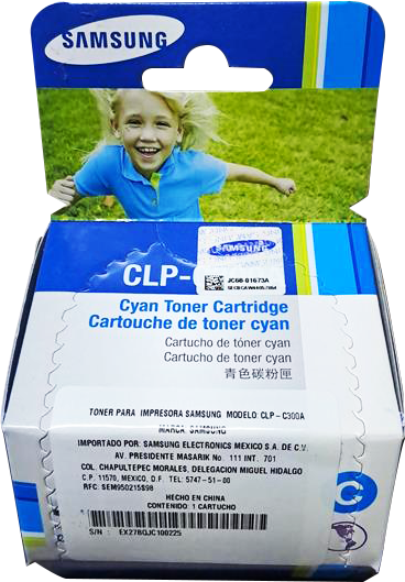 CLP-C300A Cartucho de tóner SAMSUNG Cian Original (ÚLTIMAS OCHO PIEZAS)