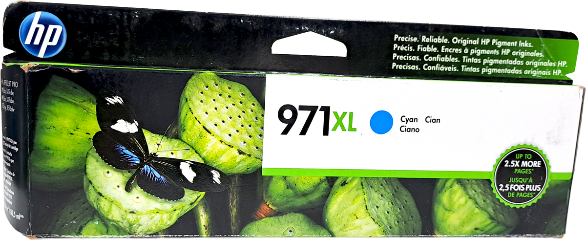CN626AM Cartucho de Tinta HP 971XL, Cian Original Fecha 12/2023 (ÚLTIMA PIEZA)