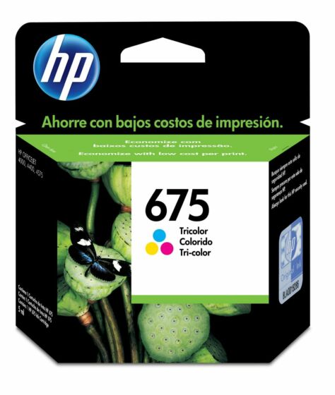 CN691AL Cartucho de Tinta HP 675 Tricolor Original - Fecha de empaque 2020