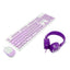 Kit 3 en 1 teclado, audífonos y mouse Perfect Choice, Alámbrico, Morado