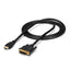 Cable adaptador HDMI a DVI-D de 1.8m STARTECH- Macho a Macho - Extremo Secundario: 1 x 19-pin HDMI Digital Audio/Video - Male