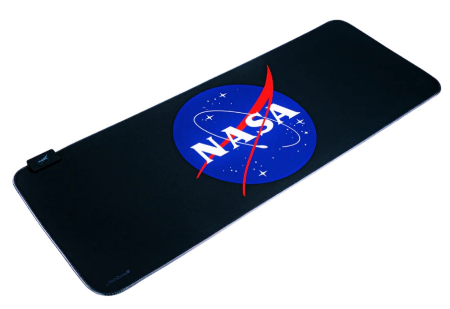 Mousepad RGB NASA NS-GMSX5 Techzone, Base antideslizante, 14 modos de iluminación, Negro