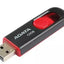 Memoria USB Adata C008, 16GB, USB-A 2.0,Negro/Rojo