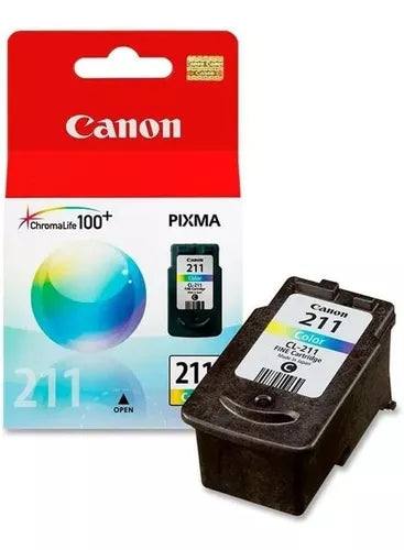 2976B001AA- Tinta CANON PIXMA chromalife color 211- Fecha de empaque 2019 y 2021