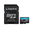 KINGSTON PP FLASH MICRO SDXC MEMORIA KINGSTON FLSH 256GB CANVAS GO PLUS A2 U3 V30 CAR