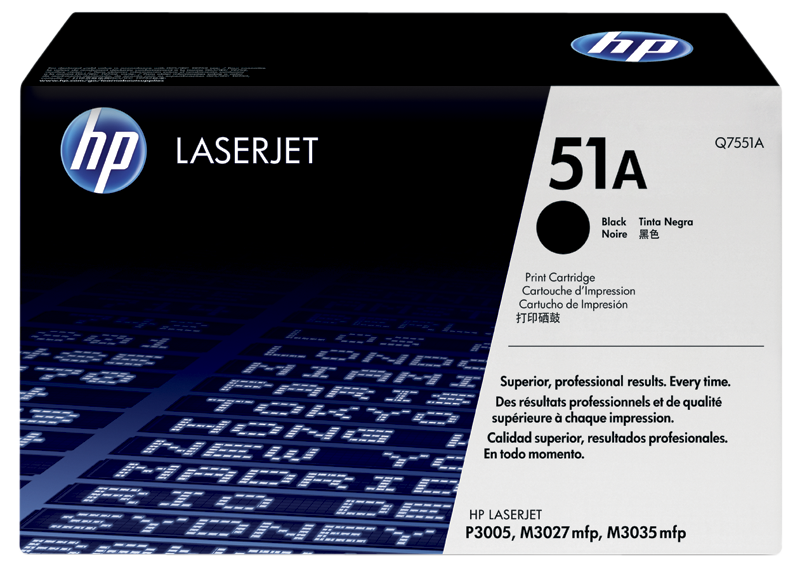 Q7551A Tóner HP Laserjet 51A, Negro Original (ÚLTIMAS SEIS PIEZAS)