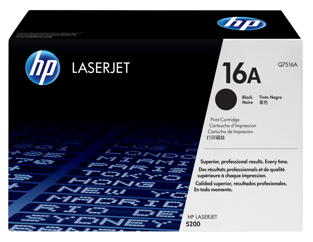 Q7516A Tóner HP Laserjet 16A, Negro Original (ÚLTIMAS DOS PIEZAS)
