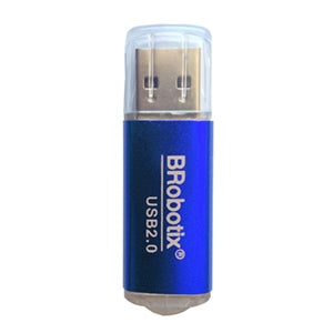 BROBOTIX LECTOR TARJETA MICROSD METALICORDR AZUL USB V2.0 BROBOTIX