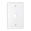 BRobotix Tapa Faceplate 1 puerto RJ45 color blanco