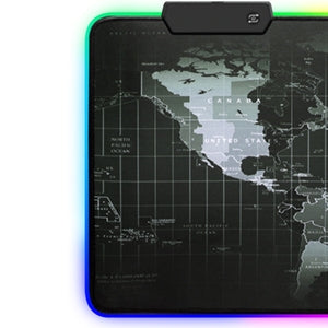 Mousepad gamer RGB 651329 Brobotix, 80 x 30cm, Grosor 4mm, Negro/Gris