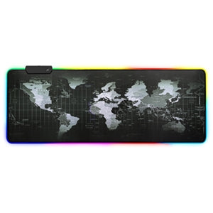 Mousepad gamer RGB 651329 Brobotix, 80 x 30cm, Grosor 4mm, Negro/Gris