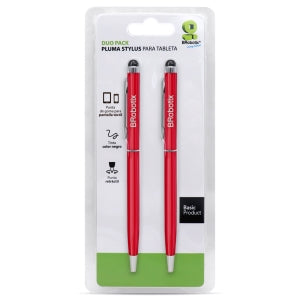 BRobotix Lápiz Digital Stylus Duo Pack para Tablet, Rojo