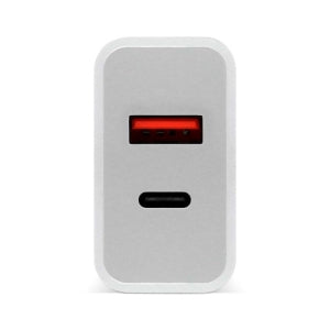 Cargador Carga rápida para pared Brobotix 6000502, Puerto USB-A, Puerto USB-C, Blanco