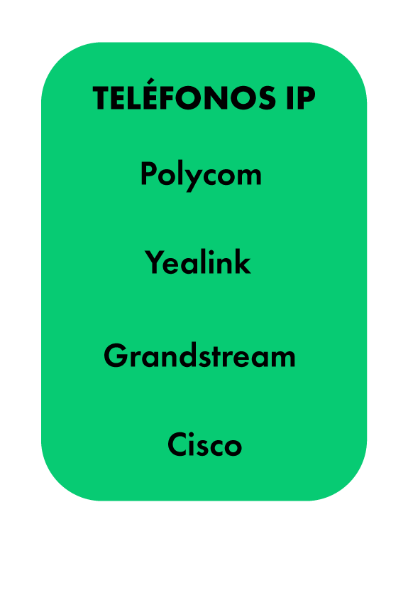 Teléfonos IP, Polycom, Yealink, Grandstream, Cisco