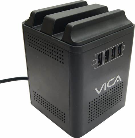 VICA Connect 800 Regulador Electrónico de Voltaje y Centro de Carga, capacidad de 800VA / 400W, 4 tomas NEMA 5-15R