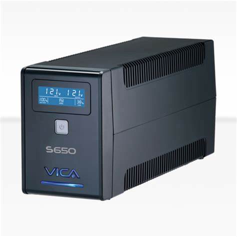 VICA S650, No-Break con Regulador Integrado, capacidad de 650 VA/360 W, equipo de tamaño compacto, formato torre, con pantalla LCD