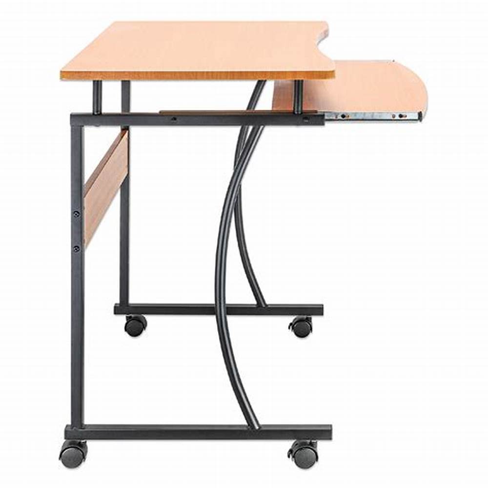 Escritorio compacto Café con ruedas y band