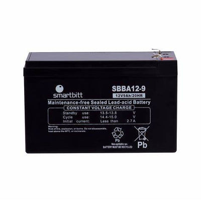 Smartbitt Bateria SBBA12-9, 12V/9AH, 12 Volts 9 Amperes