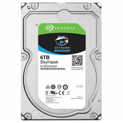 Disco Duro Interno 6 TB, 3.5", Sata 6Gb/s, 5400rpm, 256MB, 24x7, para DVR y NVR 1-16 bahías, 1-64 camaras HD, 3 Años de Garantía, SkyHawk