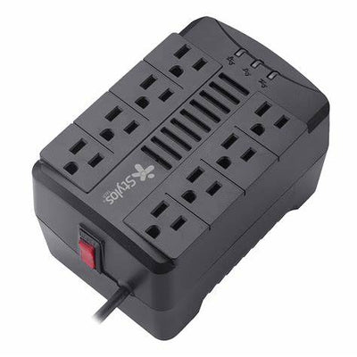 Regulador Stylos 480W RE480, 8 Contactos/Entrada 120Vc/Salida 1000VA, color Negro