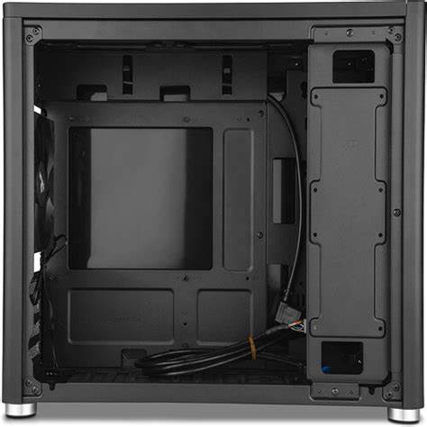 Yeyian Hussar YCM-ATXAW-01 Gabinete para computadora gamer, Micro ATX, DTX, Mini ATX Placa base admitida, Minitorre, Vidrio templado Negro Metálico