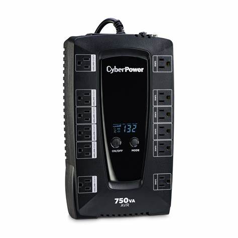 UPS de línea interactiva CyberPower Intelligent LCD AVRG750LCD, 750VA/450W, Compacto, AVR, 8 Horas de carga