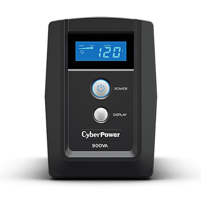 CyberPower UPS de línea interactiva CyberPower Basic OM900ATLCD, 900VA/420W, Torre, 33Minutos Stand-by, 120 V AC Entrada y Salida