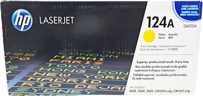 Q6002A Tóner HP Laserjet 124A, Amarillo Original  (ÚLTIMA PIEZA)
