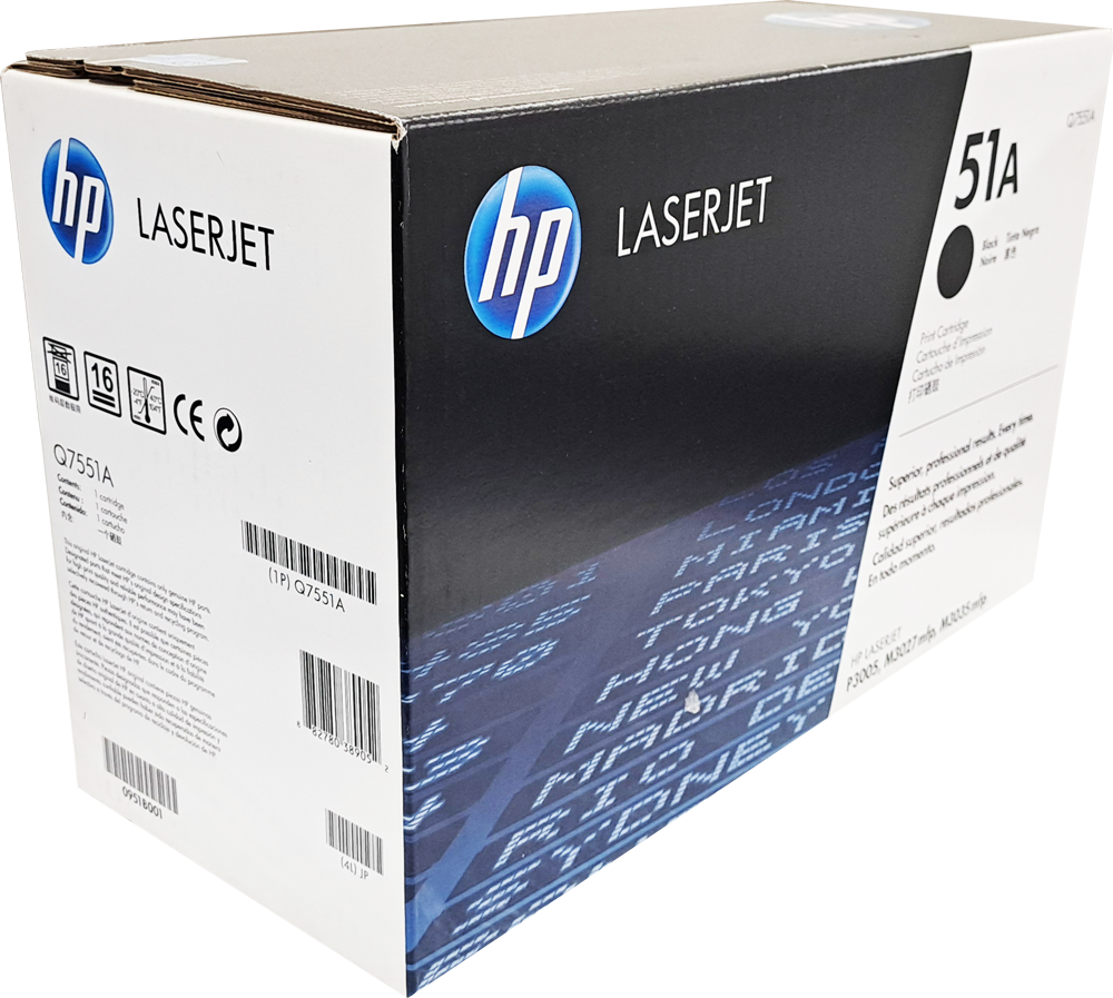 Q7551A Tóner HP Laserjet 51A, Negro Original (ÚLTIMAS SEIS PIEZAS)