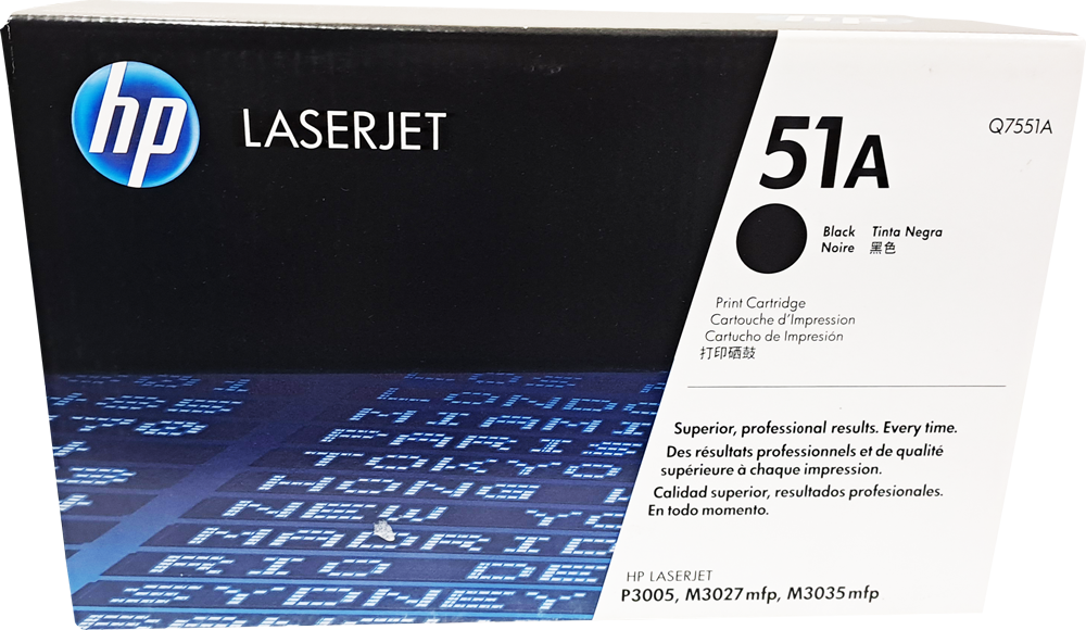 Q7551A Tóner HP Laserjet 51A, Negro Original (ÚLTIMAS SEIS PIEZAS)