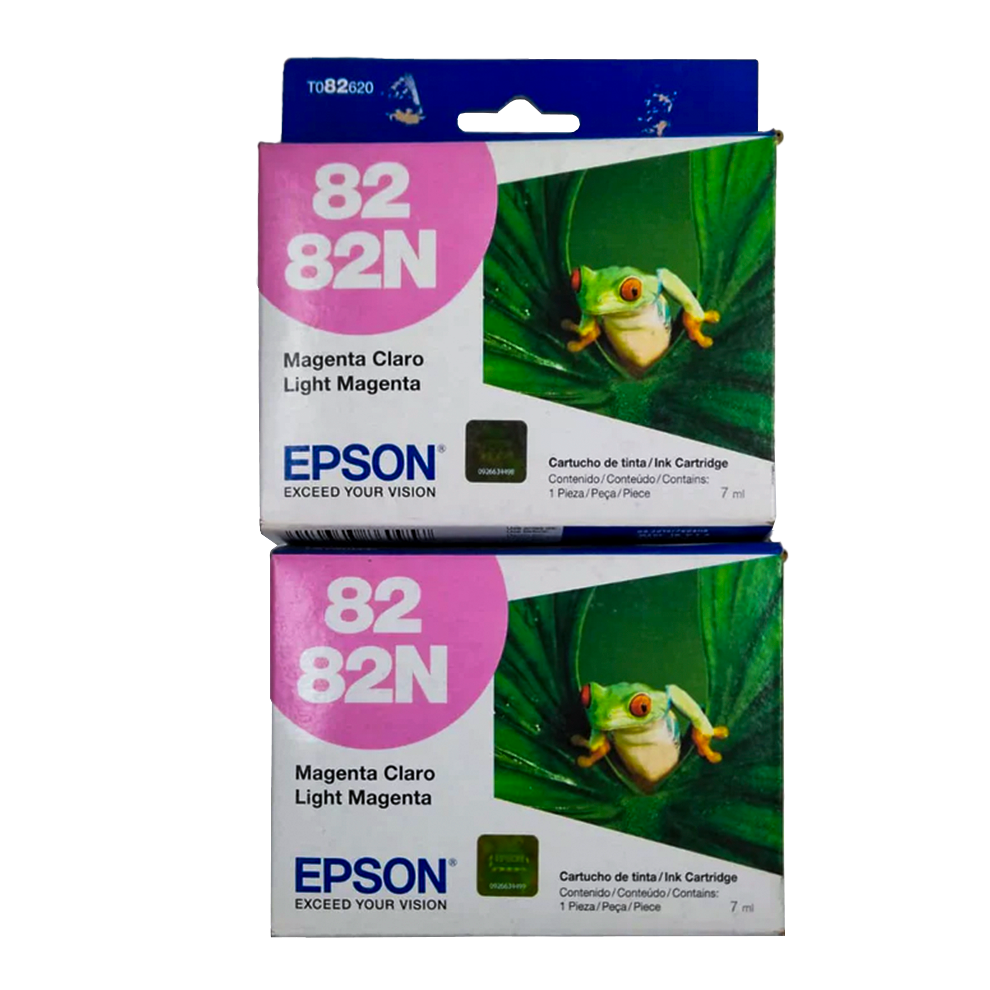 T082620-AL - Tinta EPSON color magent claro 82N - Fecha de empaque 2019 (producto no sujeto a cambios, cancelaciones, ni devoluciones)