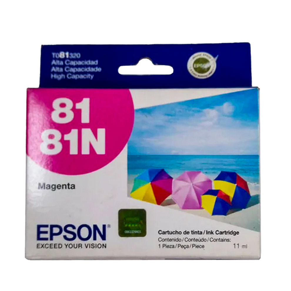 T081320-AL Cartucho de Tinta Magenta Epson 81 - Fecha de empaque 2016