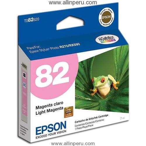 T082620-AL - Tinta EPSON color magent claro 82N - Fecha de empaque 2019 (producto no sujeto a cambios, cancelaciones, ni devoluciones)