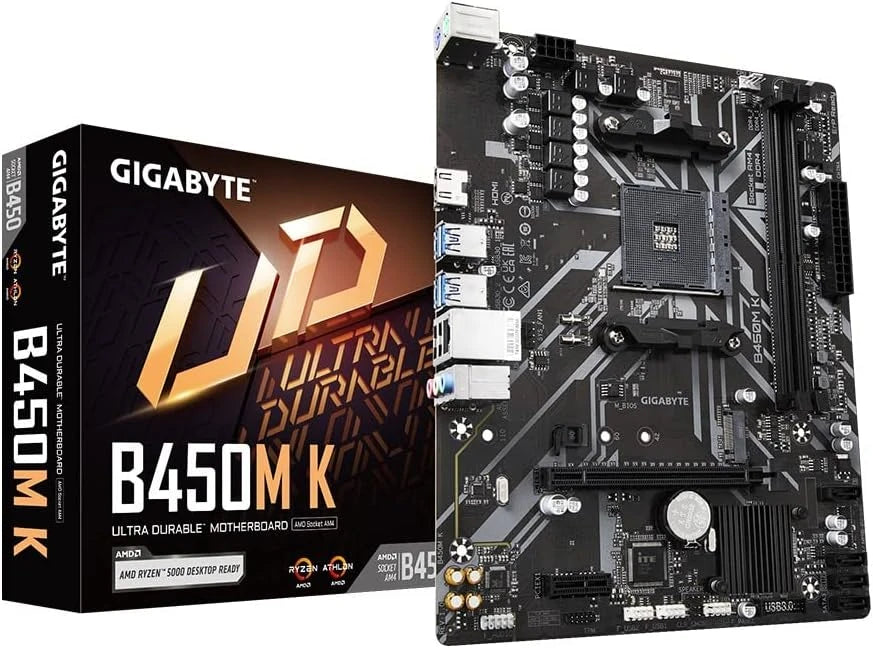 Tarjeta Madre Gigabyte B450M K, AM4, Matx DDR4, HDMI, PS2, Usb