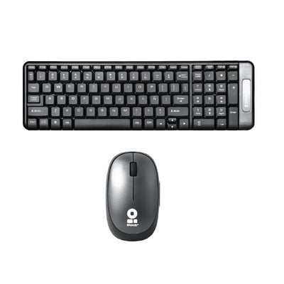 Kit teclado y mouse multimedia 6000625 Brobotix, Inalámbrico, Negro