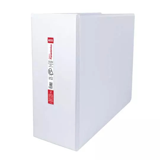 Carpeta panorama herraje D 5" ACCO colorblanca, tamaño carta
