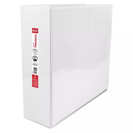 Carpeta panorama herraje O 3" ACCO colorblanca, tamaño carta