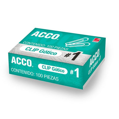 Clip ACCO Gótico no. 1 - caja con 100 piezas